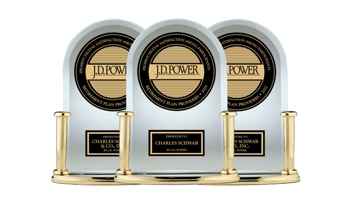 Three trophies with the J.D. Power Award logo on them