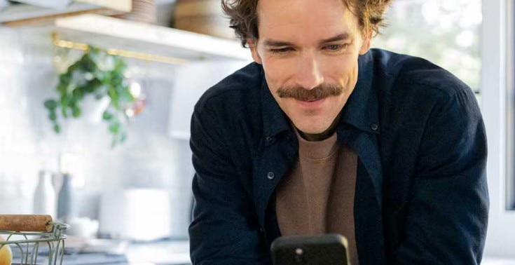 Man looking at phone