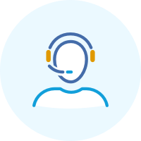 A person using a headset.
